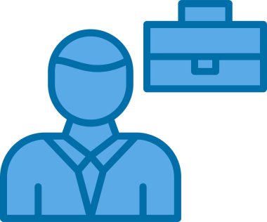 işadamı web simgesi, vektör çizim