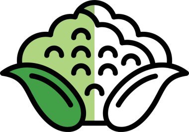 Karnabahar web simgesi, vektör illüstrasyonu