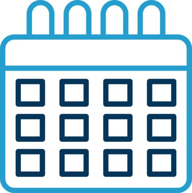 Takvim simgesi, vektör illüstrasyonu basit tasarım