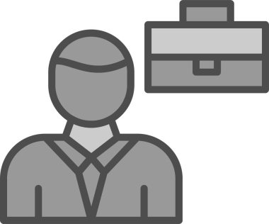 işadamı web simgesi, vektör çizim