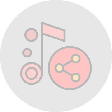 Müzik simgesi vektör illüstrasyonu