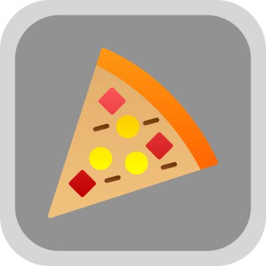 Pizza web simgesi, vektör çizim 