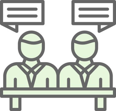 Web simgesi toplantı, illüstrasyon vektör