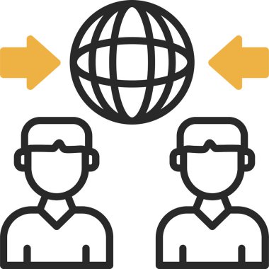 iş genel simgesi ana hatlar biçiminde