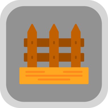 çit web simgesi, vektör çizim