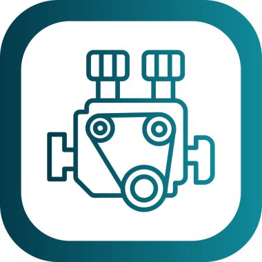 motor simgesi, vektör illüstrasyonu basit tasarım