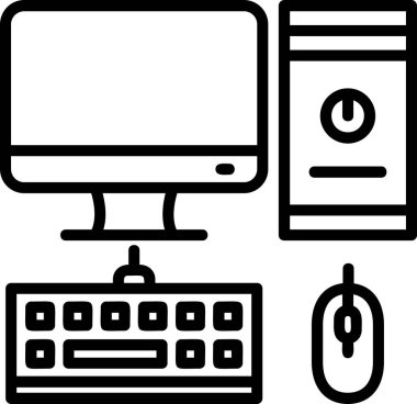 bilgisayar web simgesi, vektör illüstrasyonu 