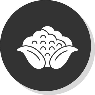 Karnabahar web simgesi, vektör illüstrasyonu