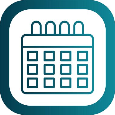 Takvim simgesi, vektör illüstrasyonu basit tasarım