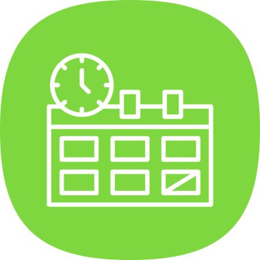 Zamanlama web simgesi, vektör illüstrasyonu 