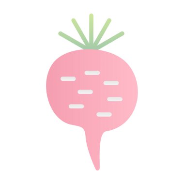 renkli turp vektör simgesi