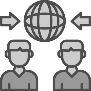 iş konsepti ikon vektör illüstrasyonu