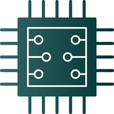 çip web simgesi, vektör illüstrasyonu