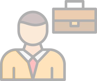 işadamı web simgesi, vektör çizim