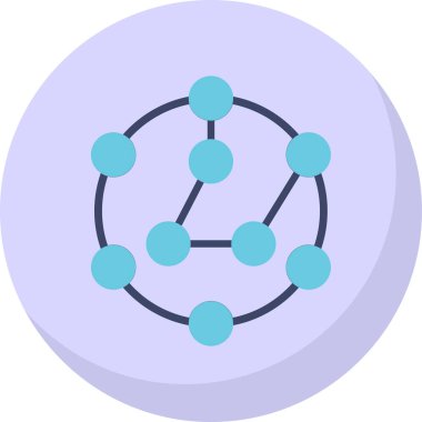 Nanoteknoloji simgesi, vektör çizimi basit tasarım