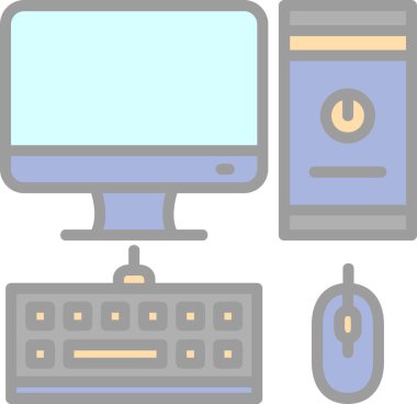 bilgisayar web simgesi, vektör illüstrasyonu 