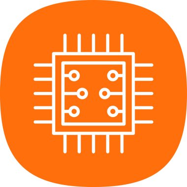 çip web simgesi, vektör illüstrasyonu