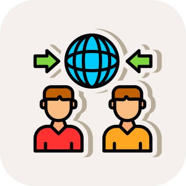 şebeke. Web simgesi basit illüstrasyon