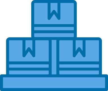 karton kutular simgesi, vektör illüstrasyonu basit tasarım