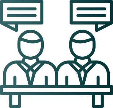 Web simgesi toplantı, illüstrasyon vektör