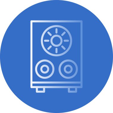 Hoparlör web simgesi, vektör illüstrasyonu