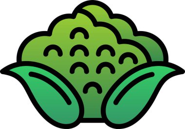 Karnabahar web simgesi, vektör illüstrasyonu