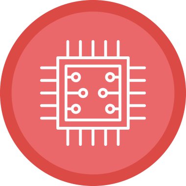 çip web simgesi, vektör illüstrasyonu