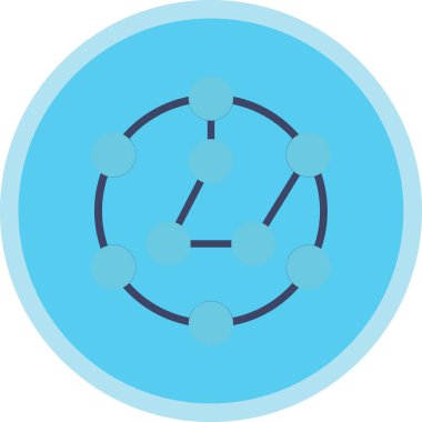 Nanoteknoloji simgesi, vektör çizimi basit tasarım