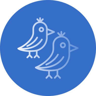 kuş ağ simgesi, vektör illüstrasyonu