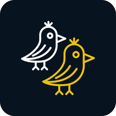 kuş ağ simgesi, vektör illüstrasyonu