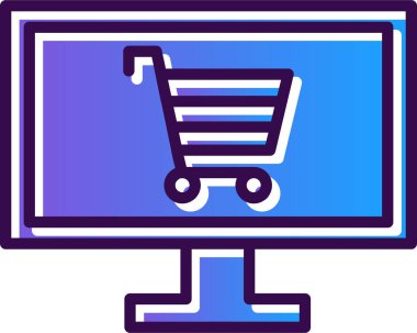 Bilgisayar. Web simgesi basit illüstrasyon