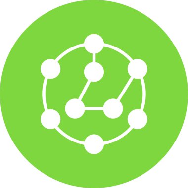 Nanoteknoloji simgesi, vektör çizimi basit tasarım