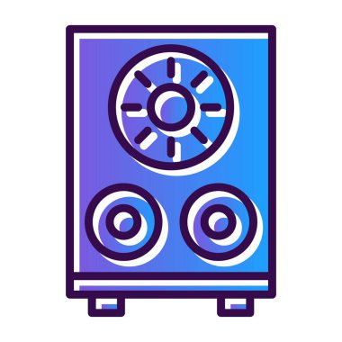 Hoparlör web simgesi, vektör illüstrasyonu