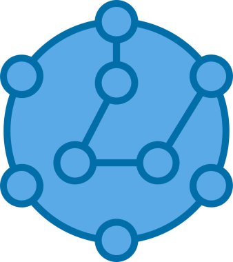 Nanoteknoloji simgesi, vektör çizimi basit tasarım
