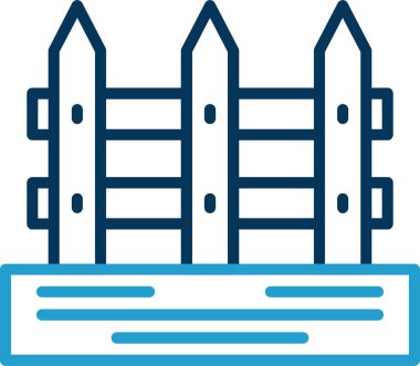 çit web simgesi, vektör çizim