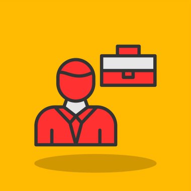 işadamı web simgesi, vektör çizim