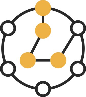 Nanoteknoloji simgesi, vektör çizimi basit tasarım