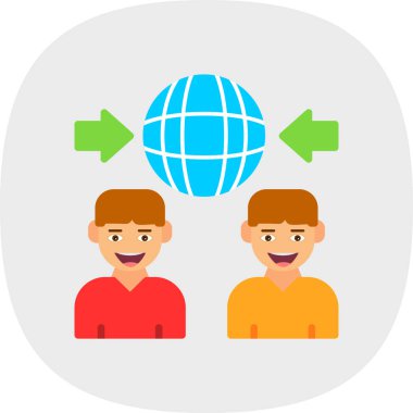 Küresel iş vektör simgesi