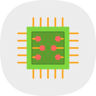 çip web simgesi, vektör illüstrasyonu