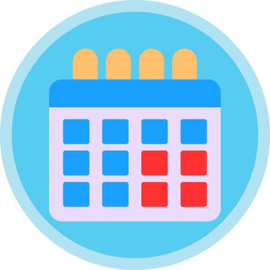 Takvim simgesi, vektör illüstrasyonu basit tasarım