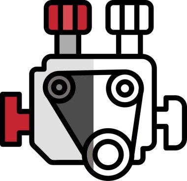 motor simgesi, vektör illüstrasyonu basit tasarım