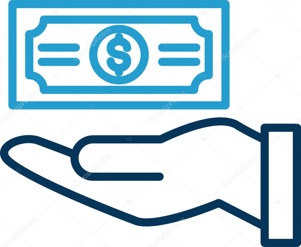 Donation icon, vector illustration simple design