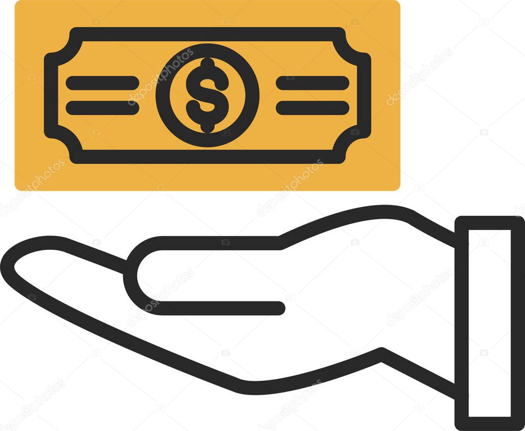 Donation icon, vector illustration simple design