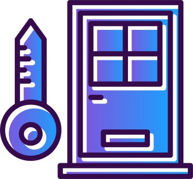 kapı simgesi modern vektör illüstrasyonu