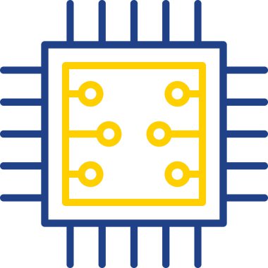 çip web simgesi, vektör illüstrasyonu