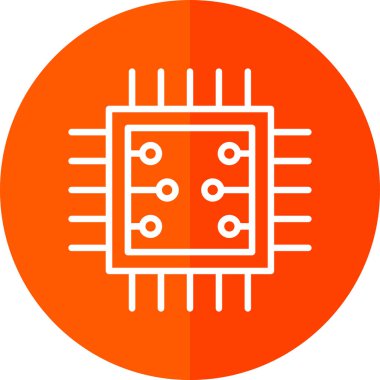 çip web simgesi, vektör illüstrasyonu