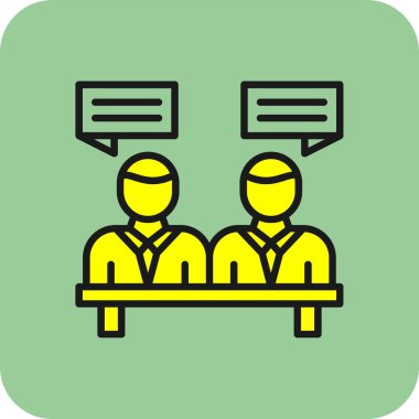 Web simgesi toplantı, illüstrasyon vektör