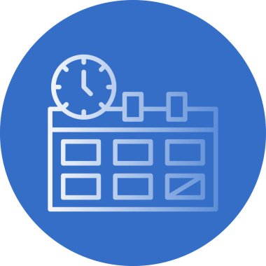 Zamanlama web simgesi, vektör illüstrasyonu 