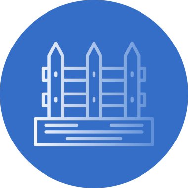 çit web simgesi, vektör çizim