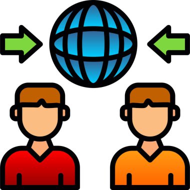 ticari küresel iletişim simgesi